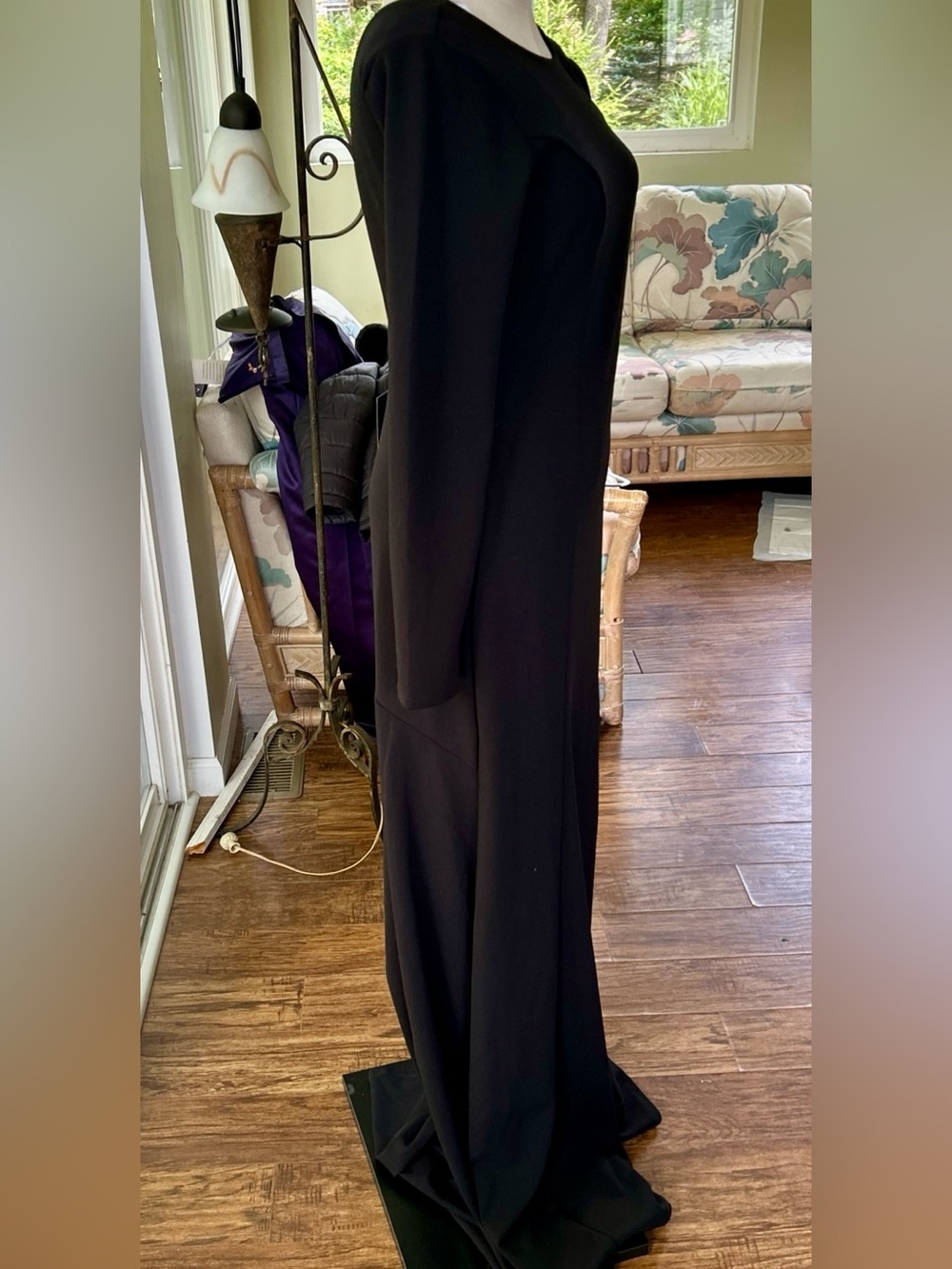 Lulu's Elegant Black Long-Sleeve Maxi Dress Brand New with Tags - Picture 4 of 6